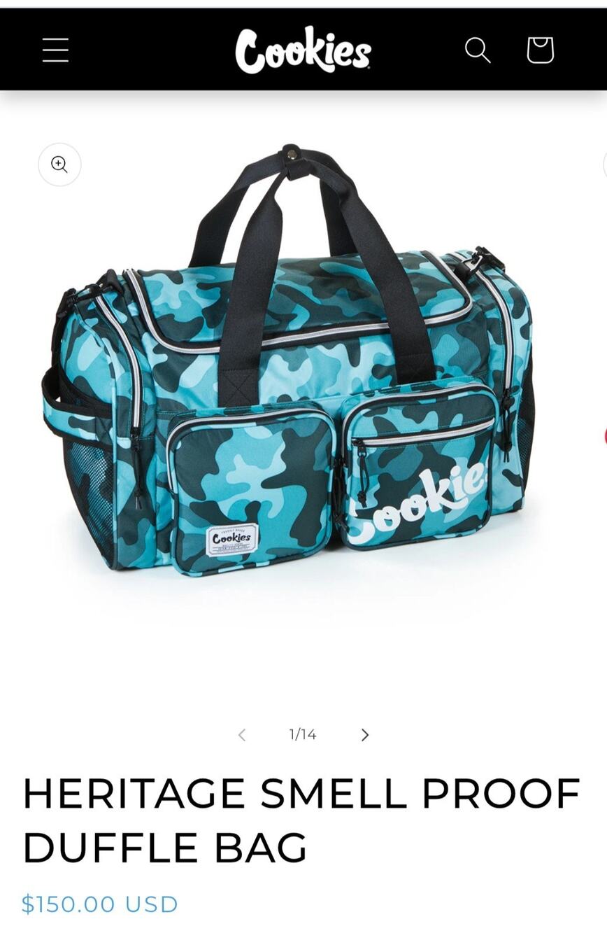 Cookies smell proof duffle bag brand new